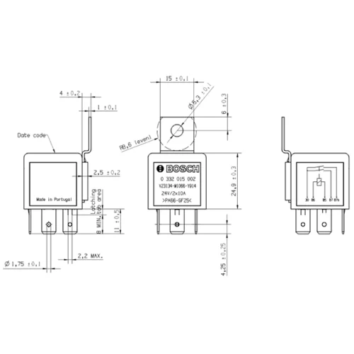 Relé pracovného prúdu 0 332 015 002 /BOSCH/ - obr. 4