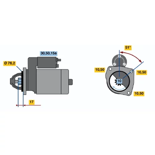 Štartér 0 986 013 220 /BOSCH/