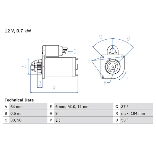 Štartér 0 986 017 840 /BOSCH/ - obr. 4