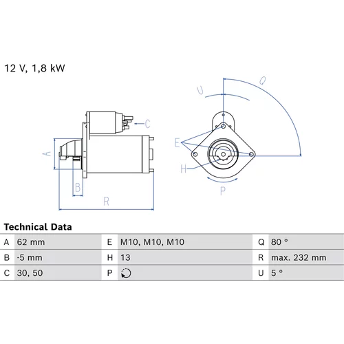 Štartér 0 986 026 620 /BOSCH/