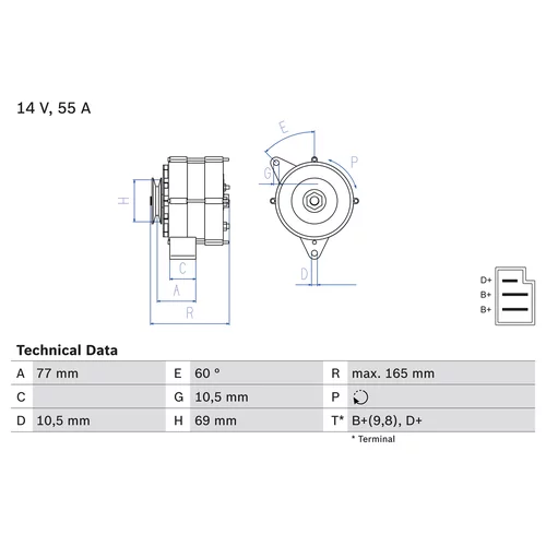 Alternátor BOSCH 0 986 031 400