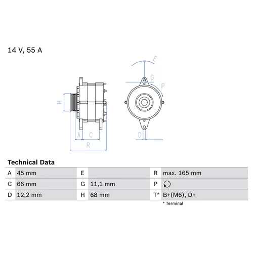 Alternátor BOSCH 0 986 033 890