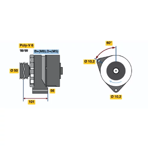 Alternátor BOSCH 0 986 034 020