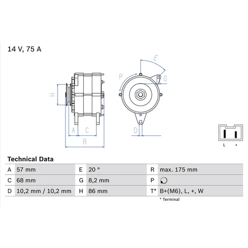 Alternátor BOSCH 0 986 034 861