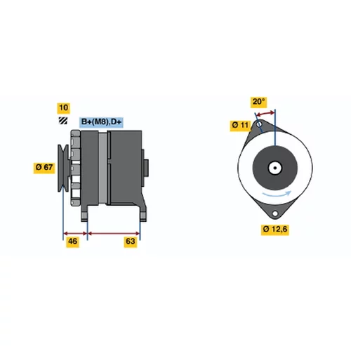 Alternátor BOSCH 0 986 035 770