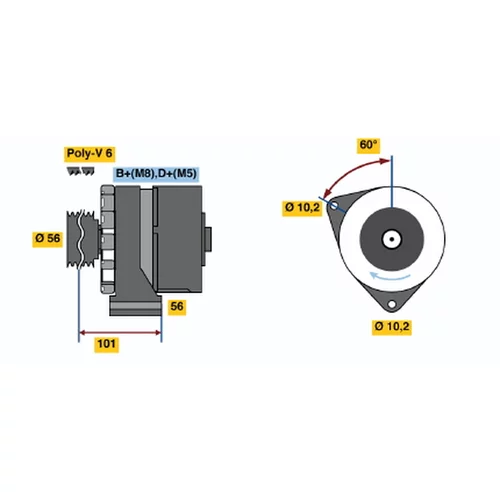 Alternátor BOSCH 0 986 036 360