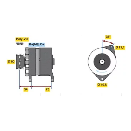 Alternátor BOSCH 0 986 037 160