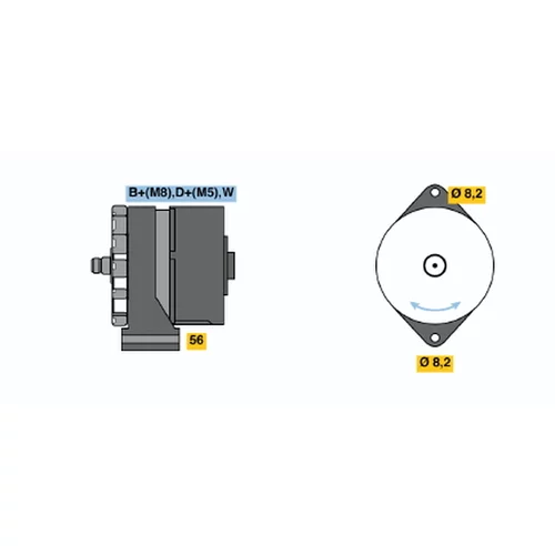 Alternátor BOSCH 0 986 037 450