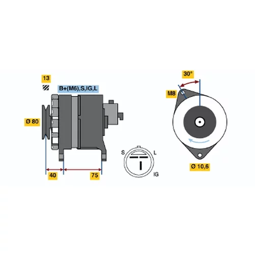 Alternátor BOSCH 0 986 037 811