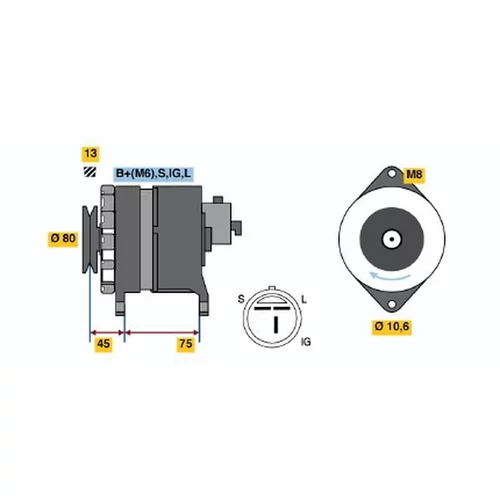 Alternátor BOSCH 0 986 037 831