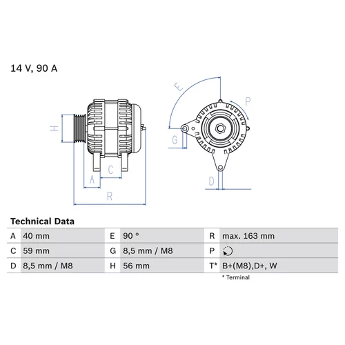 Alternátor BOSCH 0 986 040 940