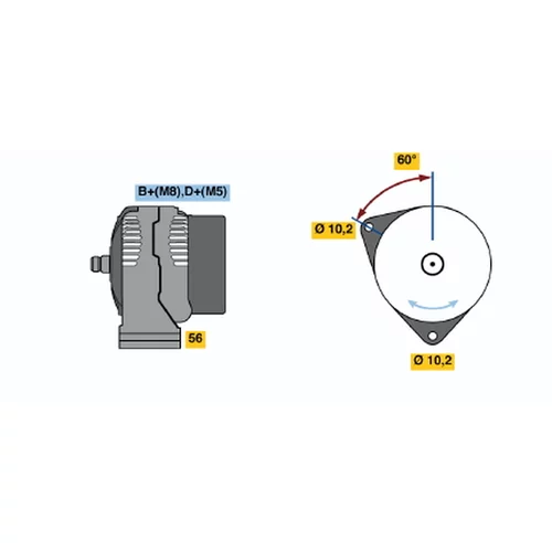 Alternátor BOSCH 0 986 043 130
