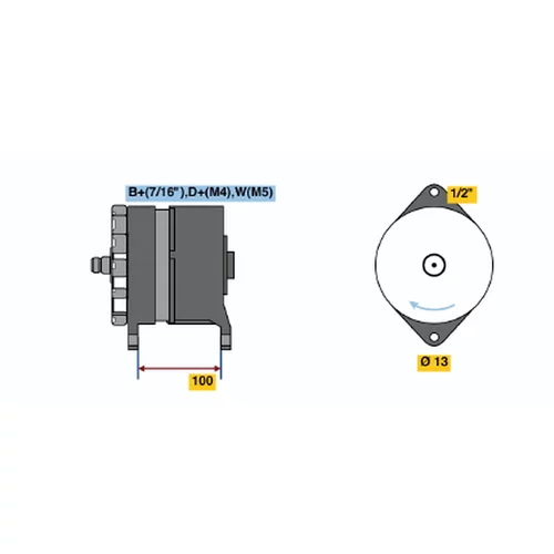 Alternátor BOSCH 0 986 043 480