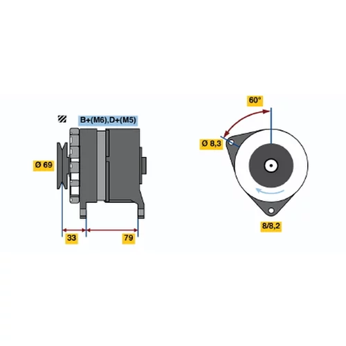 Alternátor BOSCH 0 986 044 781