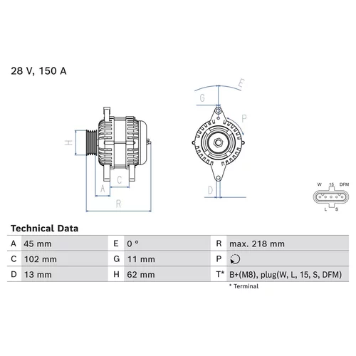 Alternátor BOSCH 0 986 085 290