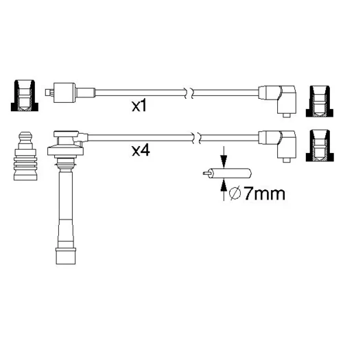 Sada zapaľovacích káblov 0 986 357 197 /BOSCH/ - obr. 4