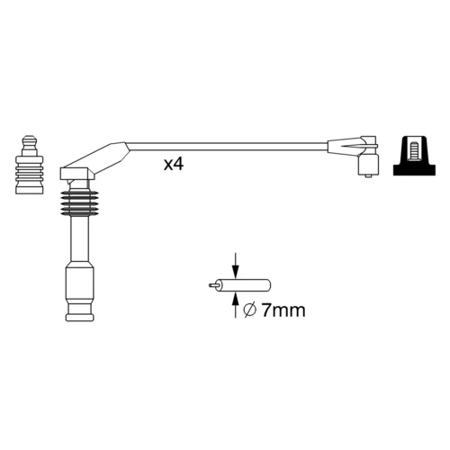 Sada zapaľovacích káblov 0 986 357 226 /BOSCH/ - obr. 4