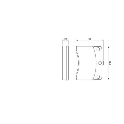 Sada brzdových platničiek kotúčovej brzdy 0 986 424 099 /BOSCH/ - obr. 4