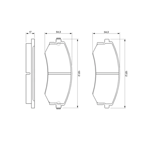 Sada brzdových platničiek kotúčovej brzdy 0 986 424 215 /BOSCH/ - obr. 6