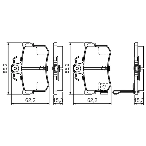 Sada brzdových platničiek kotúčovej brzdy 0 986 424 568 /BOSCH/ - obr. 4