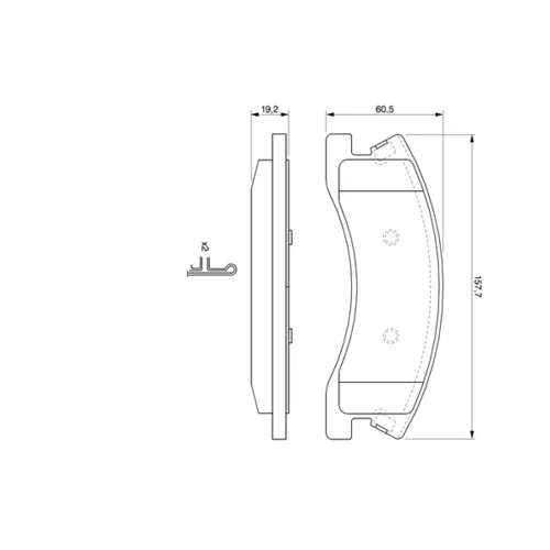 Sada brzdových platničiek kotúčovej brzdy 0 986 424 823 /BOSCH/ - obr. 4