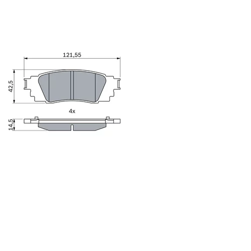 Sada brzdových platničiek kotúčovej brzdy 0 986 424 840 /BOSCH/ - obr. 6