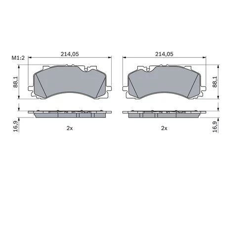 Sada brzdových platničiek kotúčovej brzdy 0 986 424 850 /BOSCH/ - obr. 6