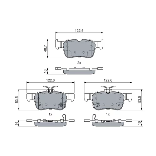 Sada brzdových platničiek kotúčovej brzdy 0 986 460 019 /BOSCH/ - obr. 4