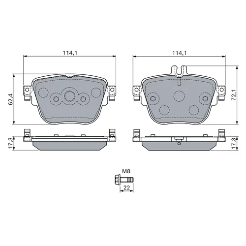 Sada brzdových platničiek kotúčovej brzdy 0 986 460 133 /BOSCH/ - obr. 4