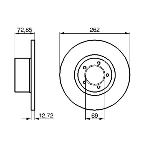 Brzdový kotúč 0 986 478 077 /BOSCH/ - obr. 2