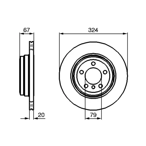 Brzdový kotúč 0 986 479 004 /BOSCH/ - obr. 4