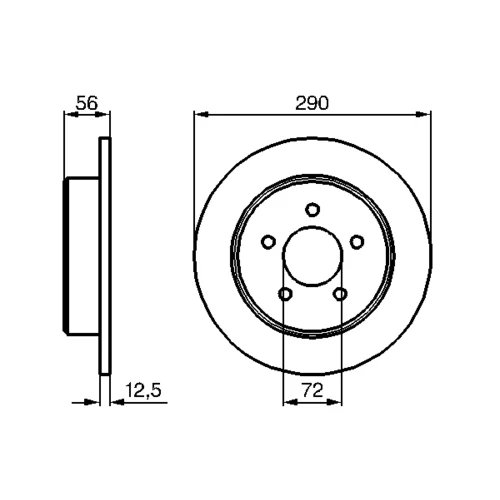Brzdový kotúč 0 986 479 102 /BOSCH/ - obr. 4