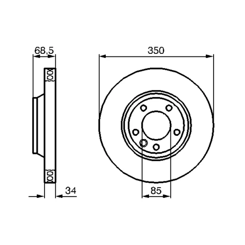 Brzdový kotúč 0 986 479 249 /BOSCH/ - obr. 4