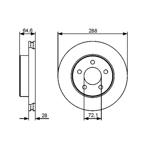 Brzdový kotúč 0 986 479 461 /BOSCH/ - obr. 4