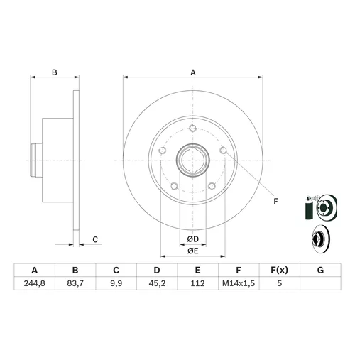 Brzdový kotúč 0 986 479 B48 /BOSCH/ - obr. 4