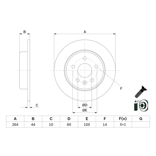 Brzdový kotúč 0 986 479 D89 /BOSCH/ - obr. 4