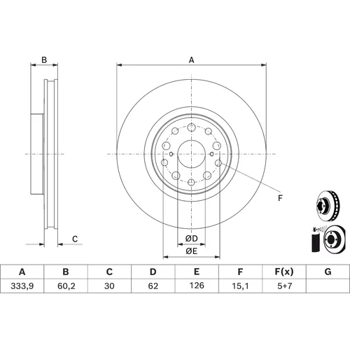 Brzdový kotúč 0 986 479 J03 /BOSCH/ - obr. 4