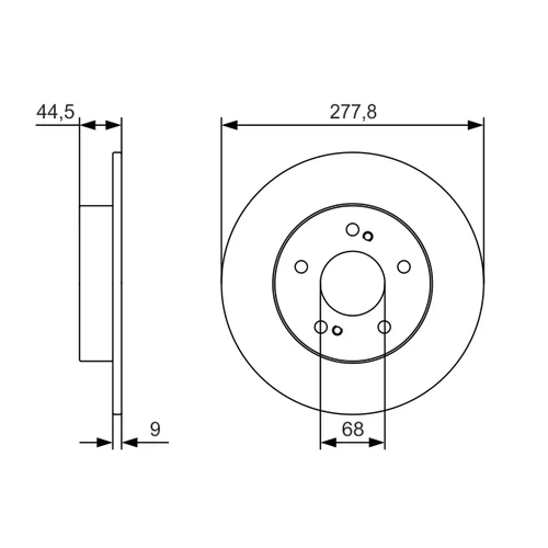 Brzdový kotúč 0 986 479 T86 /BOSCH/ - obr. 1