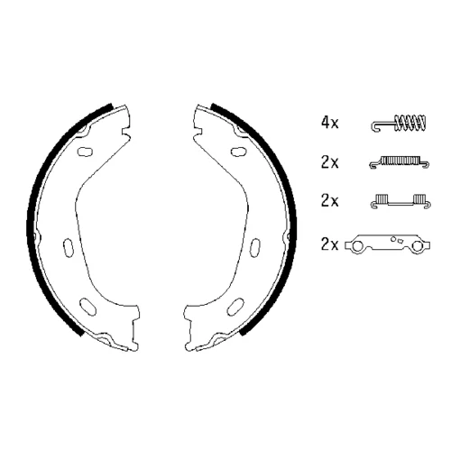Sada brzd. čeľustí parkov. brzdy 0 986 487 542 /BOSCH/ - obr. 3