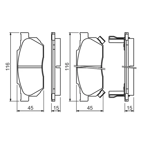 Sada brzdových platničiek kotúčovej brzdy 0 986 490 440 /BOSCH/ - obr. 4