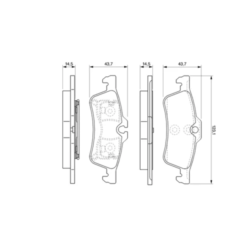 Sada brzdových platničiek kotúčovej brzdy 0 986 494 130 /BOSCH/ - obr. 4