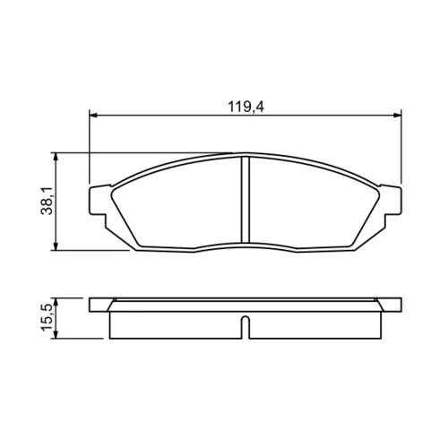 Sada brzdových platničiek kotúčovej brzdy 0 986 494 208 /BOSCH/ - obr. 4