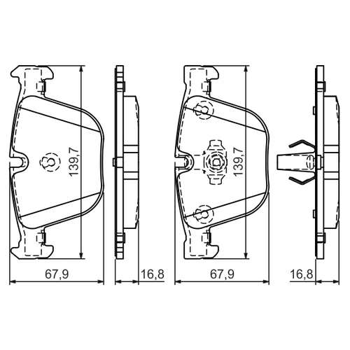 Sada brzdových platničiek kotúčovej brzdy 0 986 494 294 /BOSCH/ - obr. 6