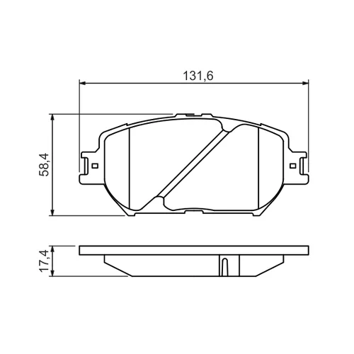 Sada brzdových platničiek kotúčovej brzdy 0 986 494 418 /BOSCH/ - obr. 4