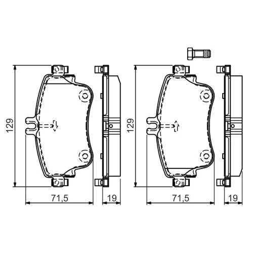 Sada brzdových platničiek kotúčovej brzdy 0 986 494 663 /BOSCH/ - obr. 6
