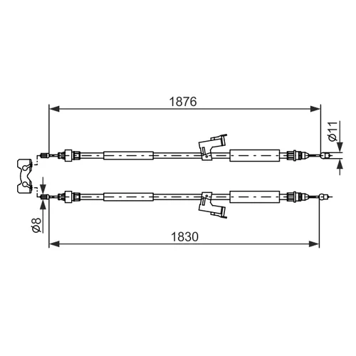 Ťažné lanko parkovacej brzdy 1 987 477 202 /BOSCH/ - obr. 4