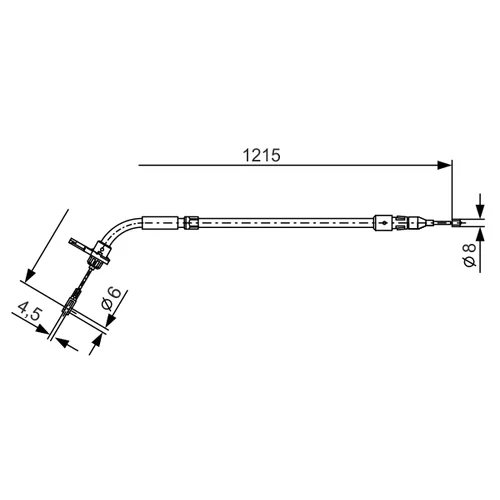 Ťažné lanko parkovacej brzdy 1 987 477 225 /BOSCH/ - obr. 4