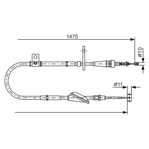 Ťažné lanko parkovacej brzdy 1 987 482 211 /BOSCH/