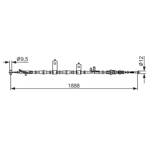 Ťažné lanko parkovacej brzdy 1 987 482 855 /BOSCH/ - obr. 4