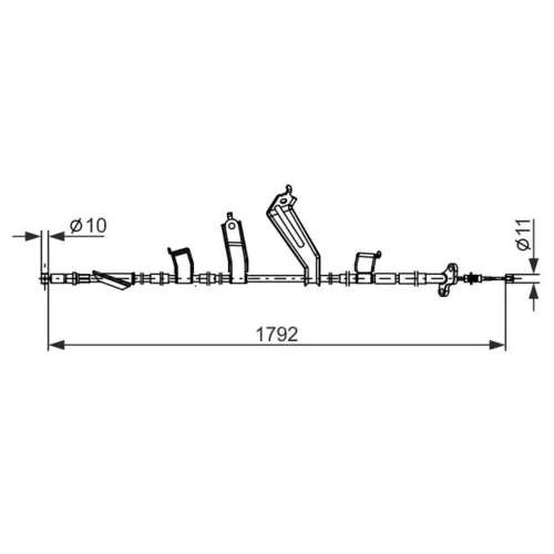 Ťažné lanko parkovacej brzdy 1 987 482 917 /BOSCH/ - obr. 4